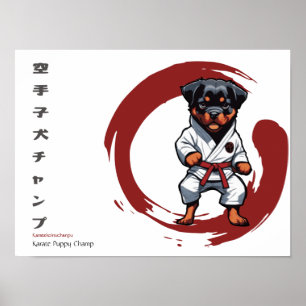 Karate-Welpe Champ Poster