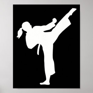 Karate Woman Poster