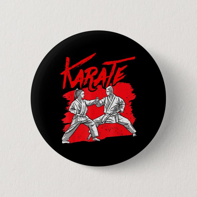 Karategürtel Kampfsportkämpfer Trainer Button (Vorderseite)