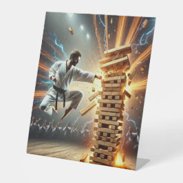 Karateka Breaking Boards - Dynamic Martial Arts Ho Sockelschild