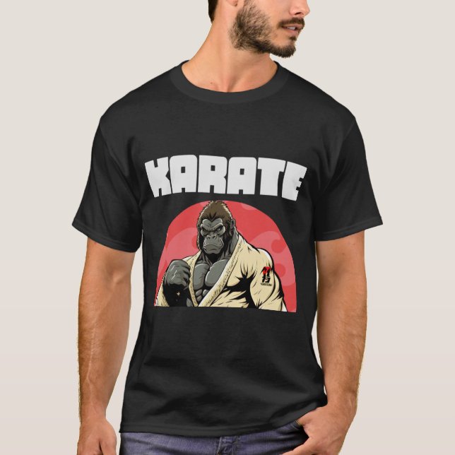 Karateka Karate Gorilla T-Shirt (Vorderseite)