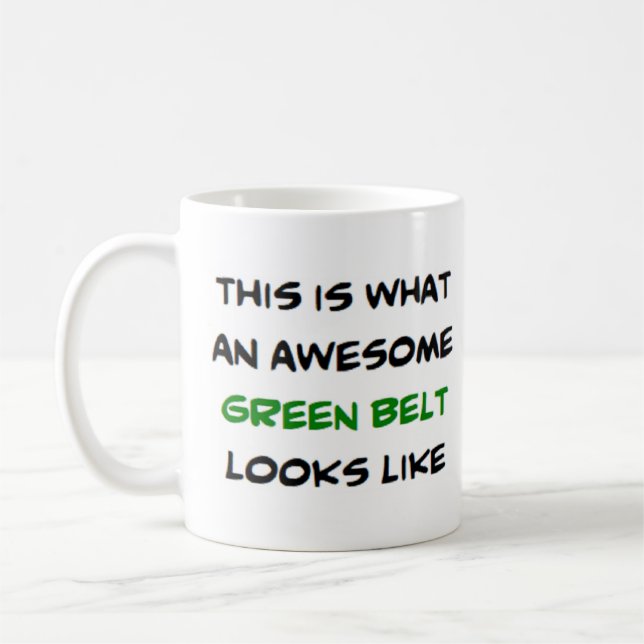 Karatengürtel grün, phantastisch kaffeetasse (Links)