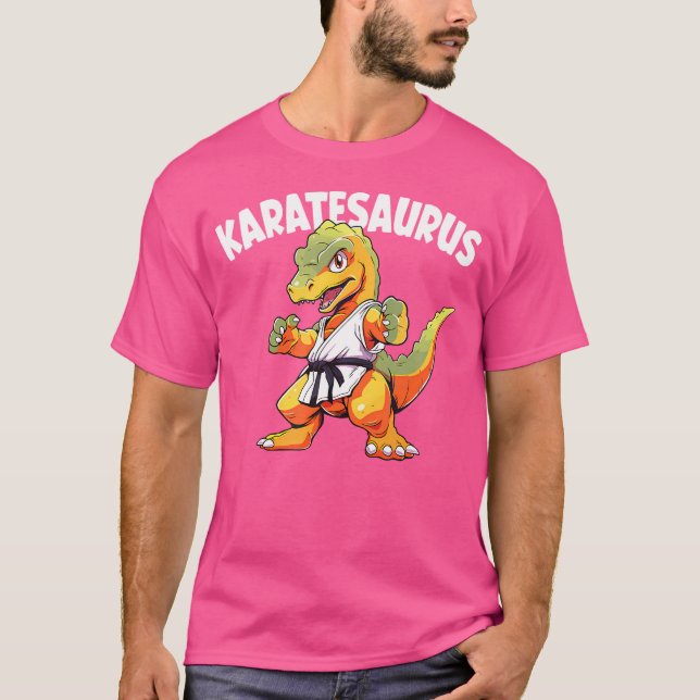 Karatesaurus Karate Dinosaur T-Shirt (Vorderseite)