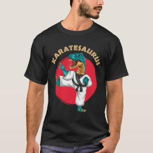 Karatesaurus Lustiger Karate Dinosaurier T-Shirt