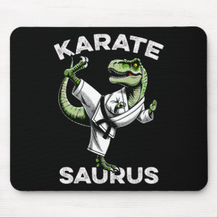 Karatesaurus T-Rex Karate Dino Lustiger Dinosaurie Mousepad