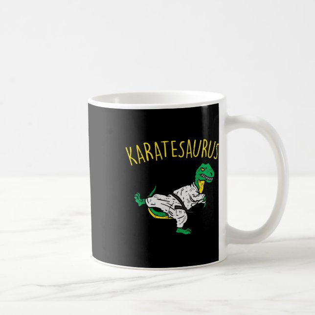 Karatesaurus Trex Karate Lustiger Dinosaurier Mart Kaffeetasse (Rechts)