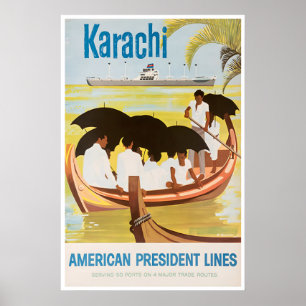Karatschi Pakistan Reiseplakat Schild Wandkunst Dr