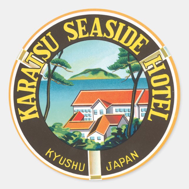 Karatsu Seaside Hotel Runder Aufkleber (Vorderseite)