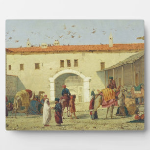 Karawane in Mylasa, Türkei, 1845 (Öl auf Tafel Fotoplatte