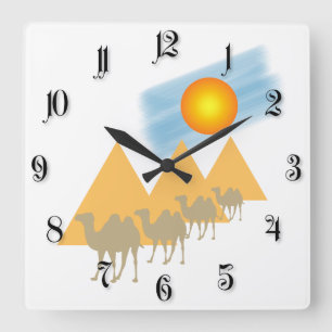 Karawane Quadratische Wanduhr