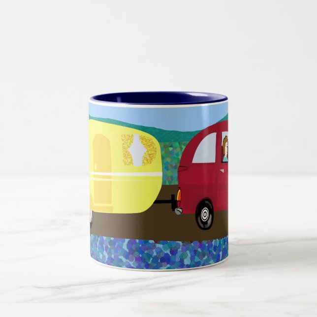 Karawankenurlaub Zweifarbige Tasse (Mittel)