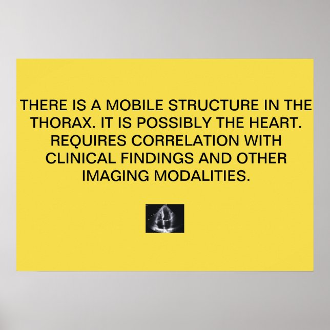 Kardiale Echo-Reportposter Poster (Vorne)