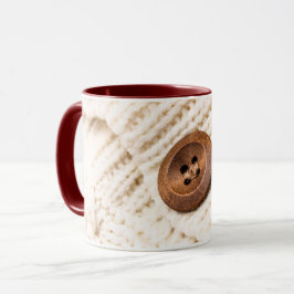 Kardigan Pullover rustikale Holztasten braun Tasse