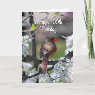 Kardinal 100. Geburtstag Karte