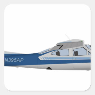 Kardinal 395395 Cessnas 177RG Quadratischer Aufkleber