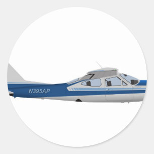 Kardinal 395395 Cessnas 177RG Runder Aufkleber