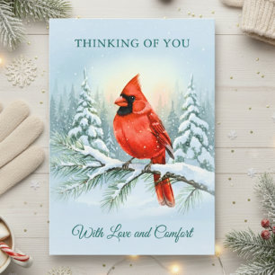 Kardinal Aquarell Weihnachten Sympathie Erinnerung Karte