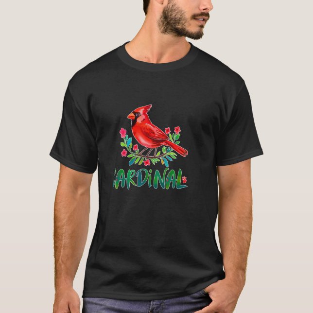 KARDINAL ART Red Kardinal Bird T-Shirt (Vorderseite)