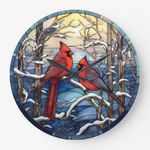 Kardinal auf der Schneedecke