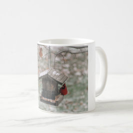 Kardinal auf einer Schneefräse Kaffeetasse