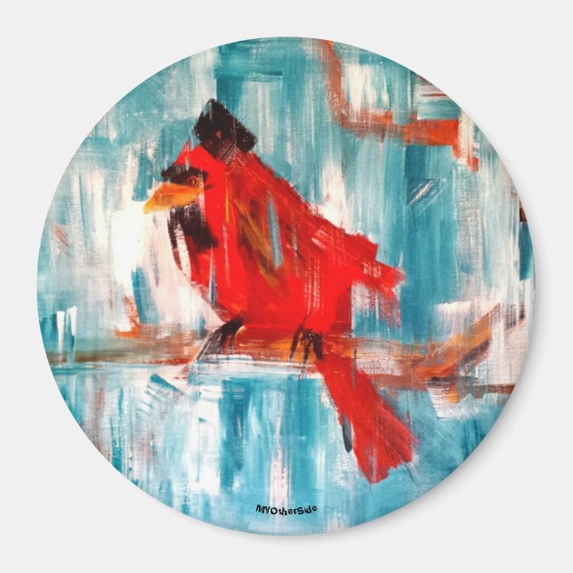 Kardinal auf Zweigstelle Magnet (Vorne)