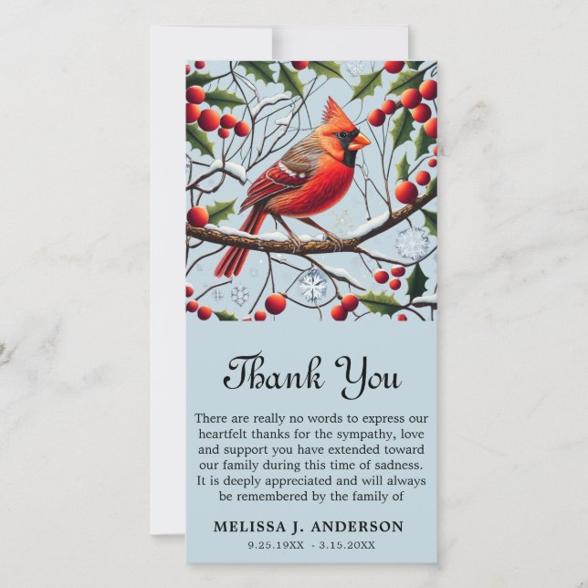 Kardinal-BeerdigungsGedenkfeier Beileid Danke Kart (Vorderseite)