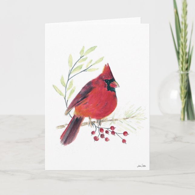 Kardinal Berries Card Karte (Vorderseite)