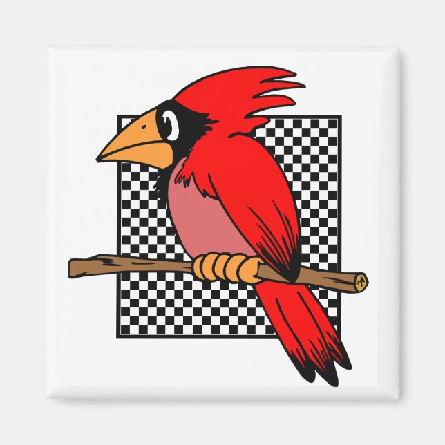 KARDINAL BIRD DESIGN MAGNET (Vorne)