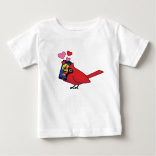 Kardinal Bird Liebe Paarung von Anrufen Baby T-shirt