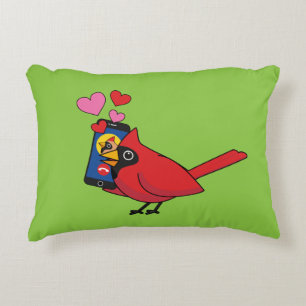 Kardinal Bird Liebe Paarung von Anrufen Dekokissen