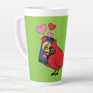 Kardinal Bird Liebe Paarung von Anrufen Milchtasse