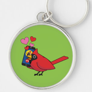 Kardinal Bird Liebe Paarung von Anrufen Schlüsselanhänger