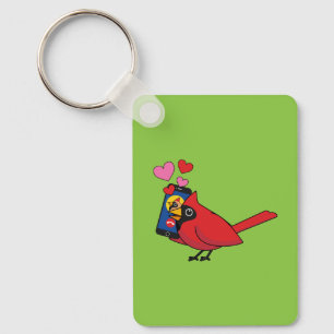 Kardinal Bird Liebe Paarung von Anrufen Schlüsselanhänger