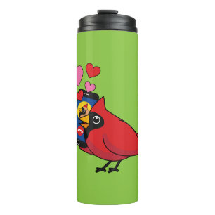 Kardinal Bird Liebe Paarung von Anrufen Thermosbecher