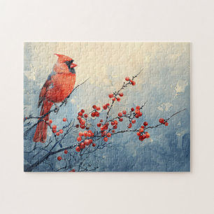 Kardinal Bird Red Berries