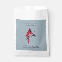 Kardinal Bird Seed Packet Beerdigung Memorial Geschenktütchen