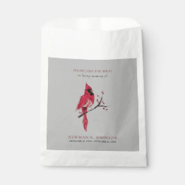 Kardinal Bird Seed Packet Beerdigung Memorial Geschenktütchen