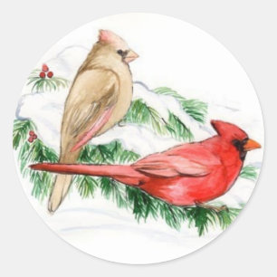 Kardinal Birds Art Sticker