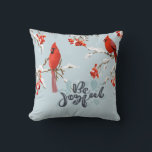 Kardinal Birds Tree Snow Kissen<br><div class="desc">Roter Kardinal Vögel auf schneebedeckten Bäumen.</div>