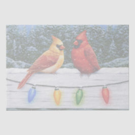 Kardinal Birnen und Weihnachtsleuchten Seidenpapier
