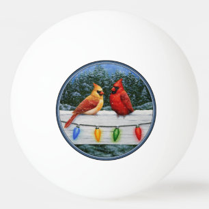 Kardinal Birnen und Weihnachtsleuchten Tischtennisball