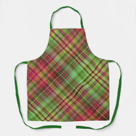 Kardinal Bush Rosa und Grün Kariert Schürze