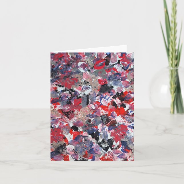 Kardinal Confetti Dankeskarte (Vorderseite)