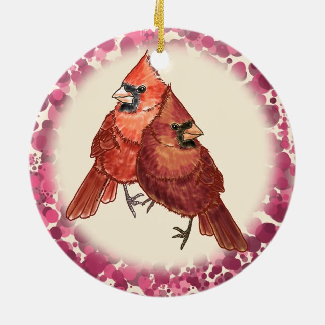 Kardinal Couple Ornament (Hinten)