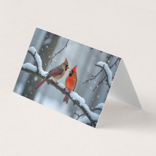 Kardinal Couple Weihnachtskarte