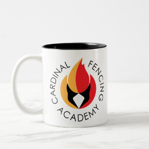 Kardinal, der Hochschullogo einzäunt Zweifarbige Tasse