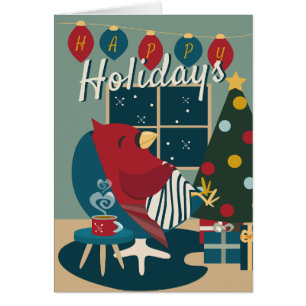 Kardinal der Resistenz Happy Holidays fette Farben