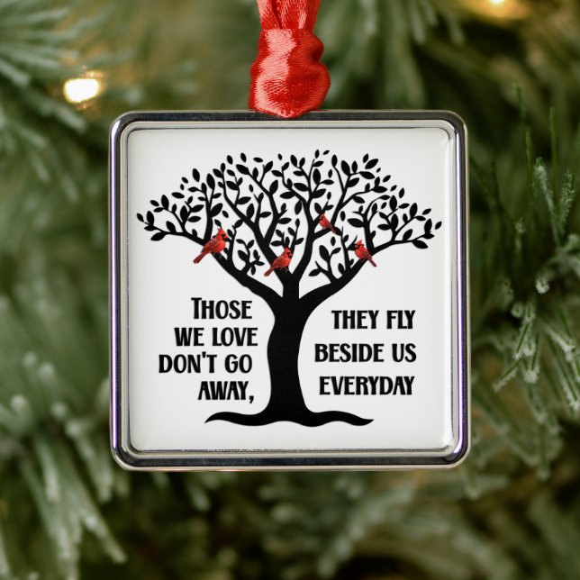 Kardinal/die, die wir Liebe nicht weggehen Ornament Aus Metall (Baum)