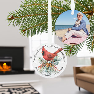 Kardinal erscheint in festlicher Deko-Foto-Acrylno Ornament