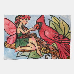 Kardinal Fairy Geschirrtuch